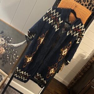 Cozy Patterned Knit Cardigan